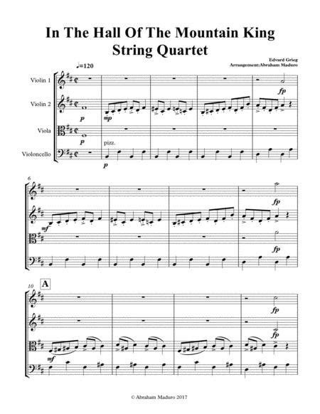 In The Hall Of The Mountain King - String Quartet/Ensemble